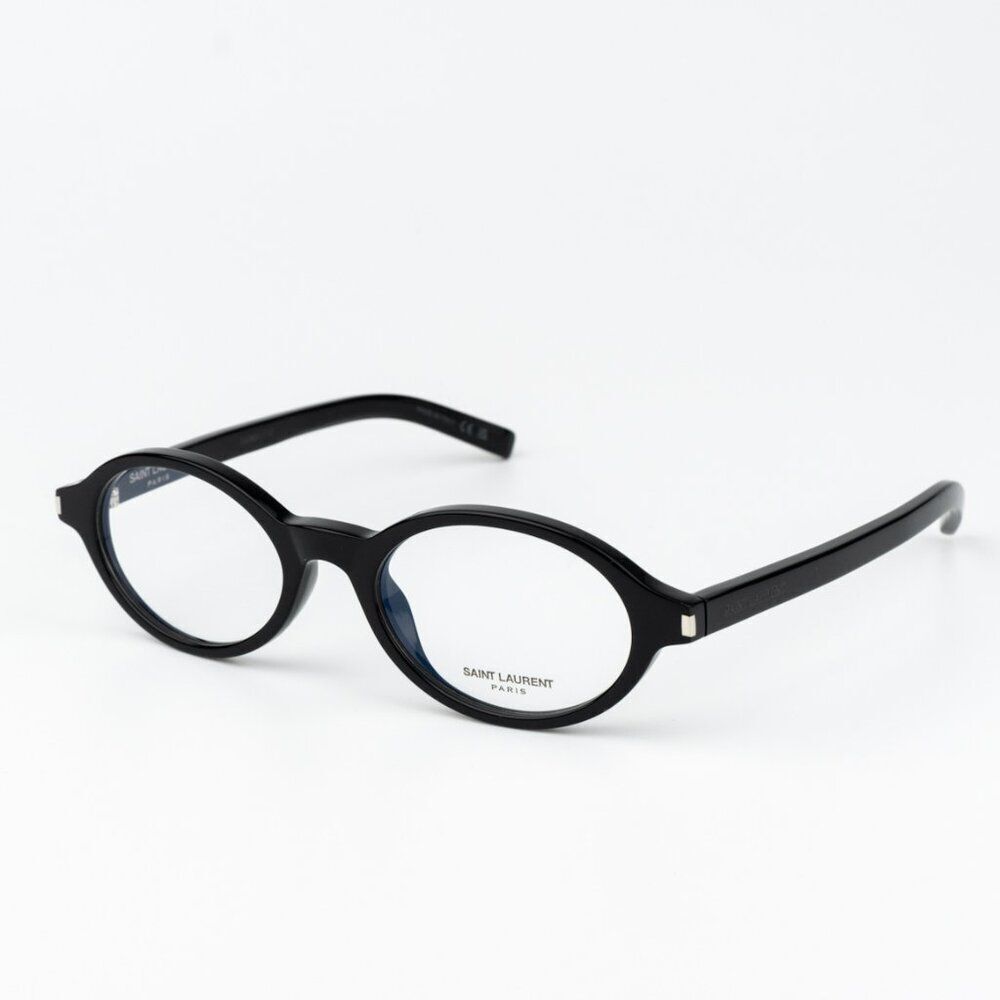 NEW Saint Laurent SL751 JEANNE OPT 001 Black Oval Women Eyeglasses - Picture 4 of 13